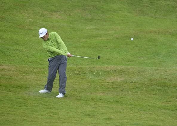 July 9th 2017, Portstewart Golf Club, Portstewart, Northern Ireland; Dubai Duty Free Irish Open Golf Championship, Day 4; Daniel Im (USA) with his second shot on the 8th during the final round of the Dubai Duty Free Irish Open xNigelxCookex  ActionPlus11899670