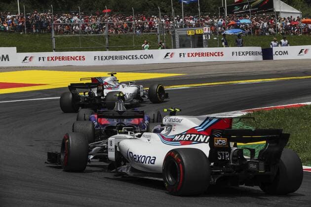 Carrera del GP de F1 de Austria en el circuito Red Bull Ring. En la imagen, Felipe Massa, Carlos Sainz Jr y Lance Stroll. Race of Austria F1 GP at Red Bull Ring circuit. In this picture, Felipe Massa, Carlos Sainz Jr and Lance Stroll. xRUBIOx  RV RACING PRESS