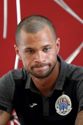Hibernians FC Austrian player Marco Sahanek during his team s press conference PK Pressekonferenz a day prior the UEFA Champions League second qualifying round, first leg soccer match between Hibernians FC and FC Red Bull Salzburg at the Hibernians Stadium, Paola on 11 July, 2017 Hibernians FC v FC Red Bull Salzburg HIBS_RBS_17
