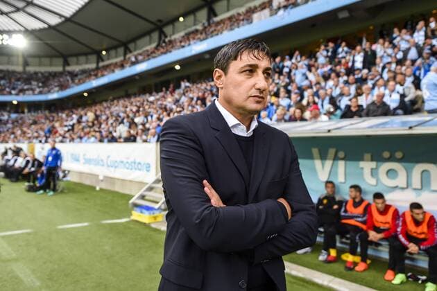 Fußball, CL Quali, Malmö FF - Vardar Skopje 170712 Vardars tränare Goce Sedloski före fotbollsmatchen i kvalet till Champions League mellan Malmö FF och Vardar den 12 juli 2017 i Malmö.  Copyright: PETTERxARVIDSON BB170712PA026