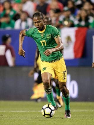 Jamaica midfielder Kevon Lambert dribbles the ball in the first half against Mexico in their CONCACAF Gold Cup match at Authority Field in Denver, Colorado, USA, 13 July 2017. Mexico - Jamaica !ACHTUNG: NUR REDAKTIONELLE NUTZUNG!  Copyright: xIsaiahxJ.xDowningx GCID08 20170714-636356061738201160
