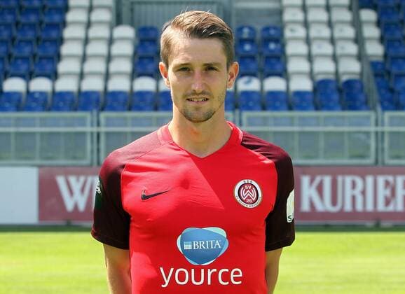 13.07.2017, xsvx, Fussball 3.Liga, SV Wehen Wiesbaden Fototermin, Fußball, GER 3.Liga PortraÌˆttermin 2017 2018, emonline, Neuzugang Stephan Andrist (SV Wehen Wiesbaden) Wiesbaden
