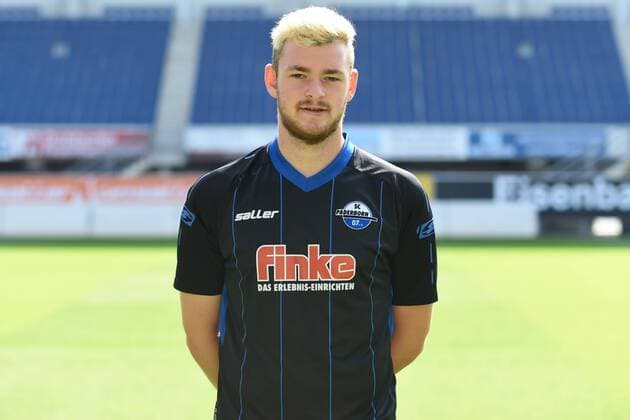 Fußball 3. Liga, Porträttermin 2017 2018 Porträttermin SC Paderborn 07 am 13.07.2017 in der Benteler-Arena in Paderborn Tim Mannek (Paderborn) MT