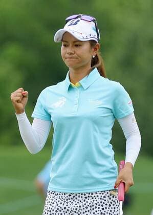 Golf: Ai Miyazato in U.S. Women s Open 1st round Ai Miyazato of Japan reacts after making her birdie putt on the ninth hole during the first round of the U.S. Women s Open at Trump National Golf Club in Bedminster, New Jersey, on July 13, 2017. Miyazato shot an even-par 72. 