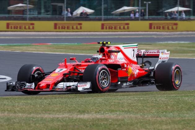 July 14th 2017, Silverstone, Northamptonshire, England; British Formula One Grand Prix, Free Practice; Scuderia Ferrari driver Kimi Raikkonen during first practice xTimxWilliamsx  ActionPlus11901112