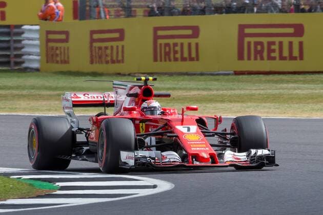 July 14th 2017, Silverstone, Northamptonshire, England; British Formula One Grand Prix, Free Practice; Scuderia Ferrari driver Kimi Raikkonen during first practice xTimxWilliamsx  ActionPlus11901113