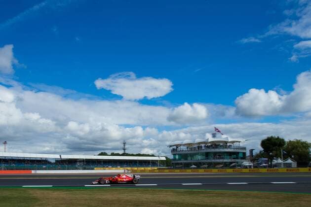 July 14th 2017, Silverstone, Northamptonshire, England; British Formula One Grand Prix, Free Practice; Clouds overhead for Scuderia Ferrari driver Kimi Raikkonen xTimxWilliamsx  ActionPlus11901095