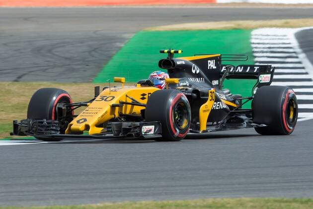 July 14th 2017, Silverstone, Northamptonshire, England; British Formula One Grand Prix, Free Practice; Renault Formula One Team driver Jolyon Palmer during first practice xTimxWilliamsx  ActionPlus11901101