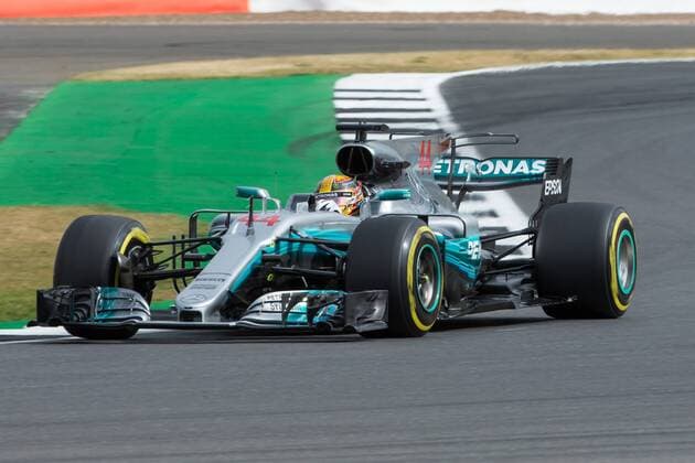 July 14th 2017, Silverstone, Northamptonshire, England; British Formula One Grand Prix, Free Practice; Mercedes AMG Petronas Motorsport driver Lewis Hamilton during first practice xTimxWilliamsx  ActionPlus11901104
