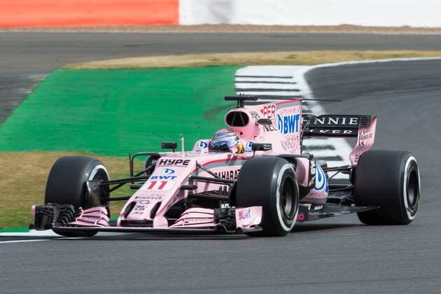 July 14th 2017, Silverstone, Northamptonshire, England; British Formula One Grand Prix, Free Practice; Sahara Force India F1 Team driver Sergio Perez during first practice xTimxWilliamsx  ActionPlus11901105