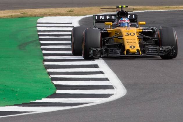 July 14th 2017, Silverstone, Northamptonshire, England; British Formula One Grand Prix, Free Practice; Renault Formula One Team driver Jolyon Palmer during first practice xTimxWilliamsx  ActionPlus11901107