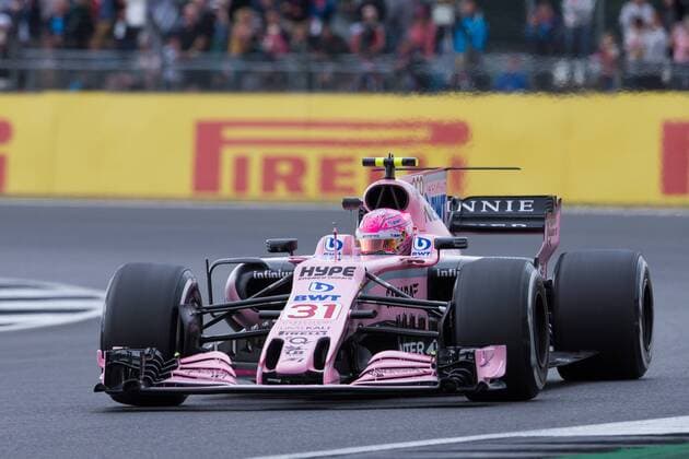 July 14th 2017, Silverstone, Northamptonshire, England; British Formula One Grand Prix, Free Practice; Sahara Force India F1 Team driver Esteban Ocon during first practice xTimxWilliamsx  ActionPlus11901124