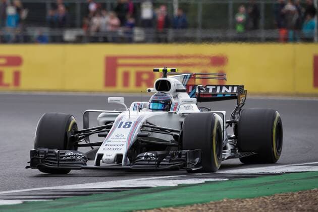 July 14th 2017, Silverstone, Northamptonshire, England; British Formula One Grand Prix, Free Practice; Williams Martini Racing driver Lance Stroll during first practice xTimxWilliamsx  ActionPlus11901127