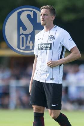 Bastian OCZIPKA wechselt zum FC Schalke 04. FOTOMONTAGE, Archivfoto: Bastian OCZIPKA (F), Fussball 1. Bundesliga, Testspiel, SV 1920 Heftrich e.V (1920) - Eintracht Frankfurt (F) 0:15, am 04.07.2017 in Heftrich Deutschland. Ã‚Â