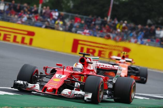 Motorsports: FIA Formula One World Championship WM Weltmeisterschaft 2017, Grand Prix of Great Britain, 5 Sebastian Vettel (GER, Scuderia Ferrari), Silverstone Great Britain xHOCHxZWEIx