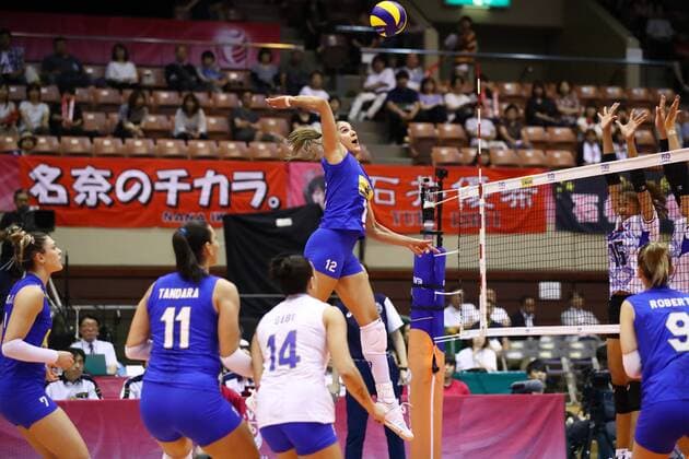 Natalia Pereira (BRA), JULY 15, 2017 - Volleyball : FIVB Volleyball World League SENDAI 2017 match between Brazil 0-3 Thailand at Kamei Arena Sendai, in Sendai, Japan. Noxthirdxpartyxsales  (ipha039694)