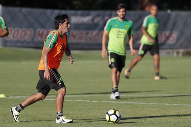 Mexican National soccer team s player Jorge Hernandez during a training of the team held at Trinity University in San Antonio, Texas, USA on 15 July 2017. Mexico will face Curazao in the Golden Cup 2017. MEXICO TRAINING !ACHTUNG: NUR REDAKTIONELLE NUTZUNG!  Copyright: xJosexMendezx JME02 20170715-636357426053839467