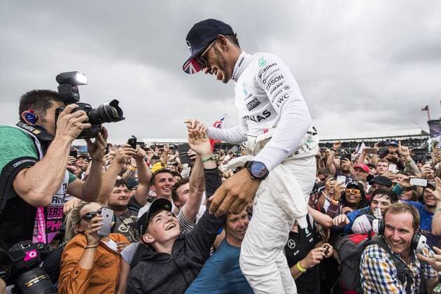 Motorsports: FIA Formula One World Championship WM Weltmeisterschaft 2017, Grand Prix of Great Britain, 44 Lewis Hamilton (GBR, Mercedes AMG Petronas F1 Team), Silverstone Great Britain xHOCHxZWEIx