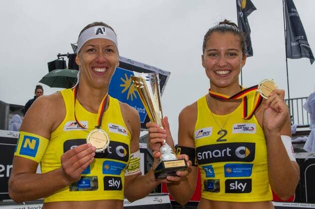 smart Beach Tour 2017 - Supercup Binz am 16.07.2017 Stefanie Schwaiger, Teresa Strauss (AUT); smart Beach Tour 2017 - Supercup Binz am 16.07.2017, Binz. xPWx