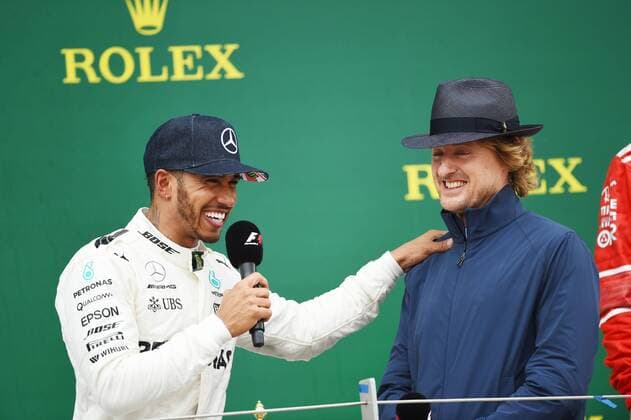 Lewis Hamilton (GB 44), Mercedes AMG Petronas Motorsport, Owen Wilson, Grosser Preis von England 2017, Rennen, Motorsport, Formel 1, 16.07.2017, Silverstone Copyright: xAndre Eibner-Pressefotox EP_JAE