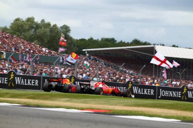 British Grand Prix, Silverstone 13 - 16 July 2017 16.07.2017 - Race, Max Verstappen (NED) Red Bull Racing RB13 and Sebastian Vettel (GER) Scuderia Ferrari SF70H
