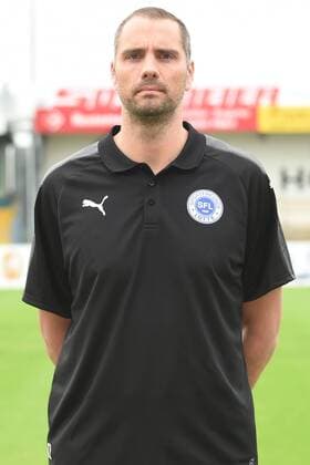 Fußball 3. Liga, Porträttermin 2017 2018 Sportfreunde Lotte am 16.07.2017 im Frimo Stadion in Lotte Athletiktrainer Chris Löffler Loeffler (Lotte) MT
