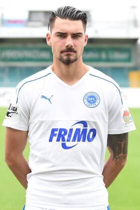 Fußball 3. Liga, Porträttermin 2017 2018 Sportfreunde Lotte am 16.07.2017 im Frimo Stadion in Lotte Maximilian Rossmann (Lotte) MT