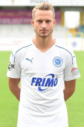Fußball 3. Liga, Porträttermin 2017 2018 Sportfreunde Lotte am 16.07.2017 im Frimo Stadion in Lotte Maximilian Oesterhelweg (Lotte) MT