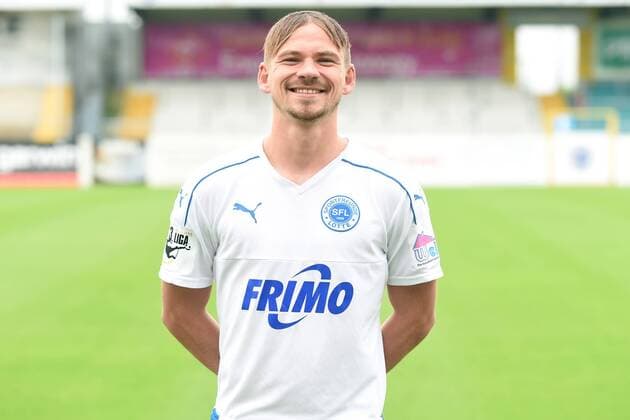 Fußball 3. Liga, Porträttermin 2017 2018 Sportfreunde Lotte am 16.07.2017 im Frimo Stadion in Lotte Kevin Freiberger (Lotte) MT