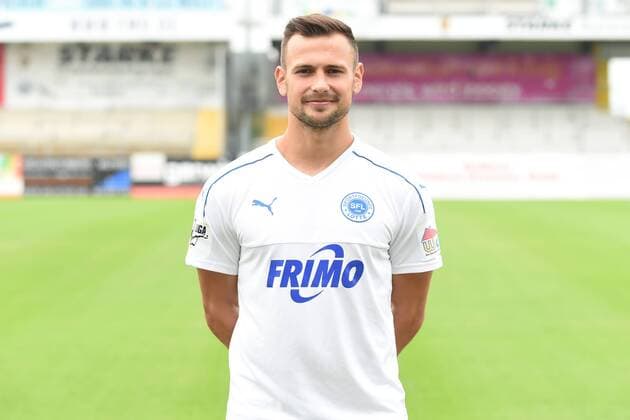 Fußball 3. Liga, Porträttermin 2017 2018 Sportfreunde Lotte am 16.07.2017 im Frimo Stadion in Lotte Alexander Langlitz (Lotte) MT