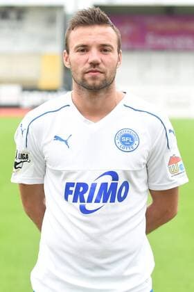 Fußball 3. Liga, Porträttermin 2017 2018 Sportfreunde Lotte am 16.07.2017 im Frimo Stadion in Lotte Jaroslaw Lindner (Lotte) MT