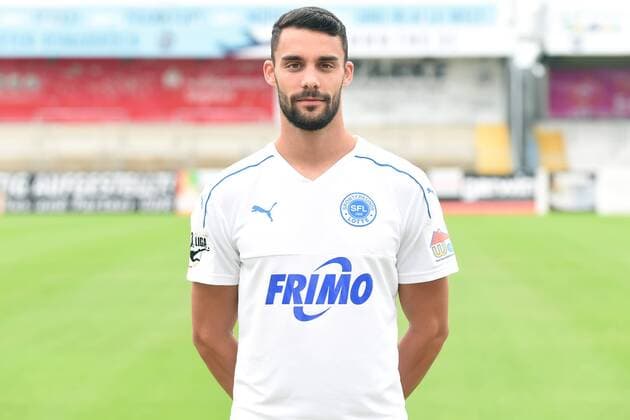 Fußball 3. Liga, Porträttermin 2017 2018 Sportfreunde Lotte am 16.07.2017 im Frimo Stadion in Lotte Joshua Putze (Lotte) MT