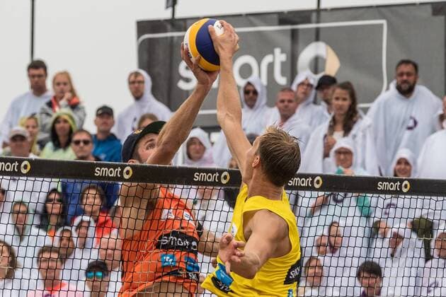 smart Beach Tour 2017 - Supercup Binz am 16.07.2017 Sebastian Fuchs (Berliner VV), Philipp Arne Bergmann (RotesRudel TC Hameln); smart Beach Tour 2017 - Supercup Binz am 16.07.2017, Binz. xPWx