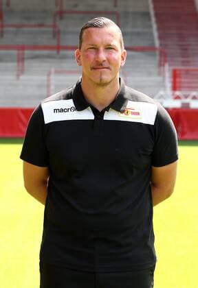 Torwarttrainer Dennis Rudel Fußball Fussball 2.Bundesliga Herren DFL Porträttermin Saison 2017 2018 17.07.2017 1.FC Union Berlin FCU , Porträt, Vorstellung, Präsentation, Pressetermin