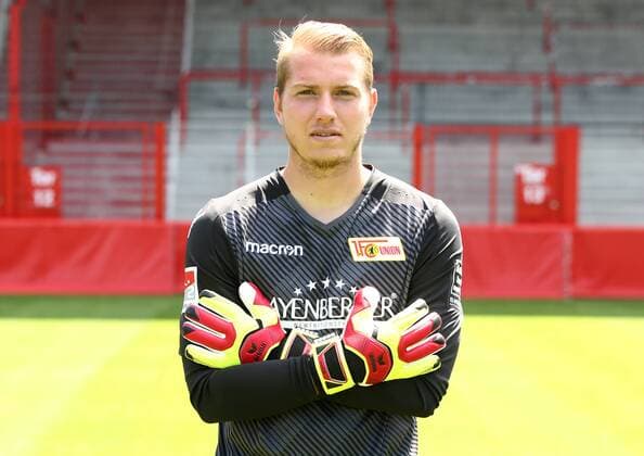 Torwart Jakob Busk Fußball Fussball 2.Bundesliga Herren DFL Porträttermin Saison 2017 2018 17.07.2017 1.FC Union Berlin FCU , Porträt, Vorstellung, Präsentation, Pressetermin