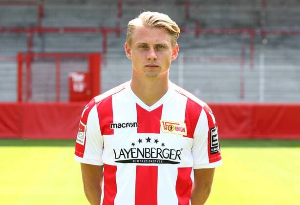 Simon Hedlund Fußball Fussball 2.Bundesliga Herren DFL Porträttermin Saison 2017 2018 17.07.2017 1.FC Union Berlin FCU , Porträt, Vorstellung, Präsentation, Pressetermin