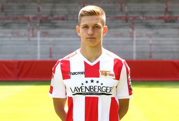 Cihan Kahraman Fußball Fussball 2.Bundesliga Herren DFL Porträttermin Saison 2017 2018 17.07.2017 1.FC Union Berlin FCU , Porträt, Vorstellung, Präsentation, Pressetermin