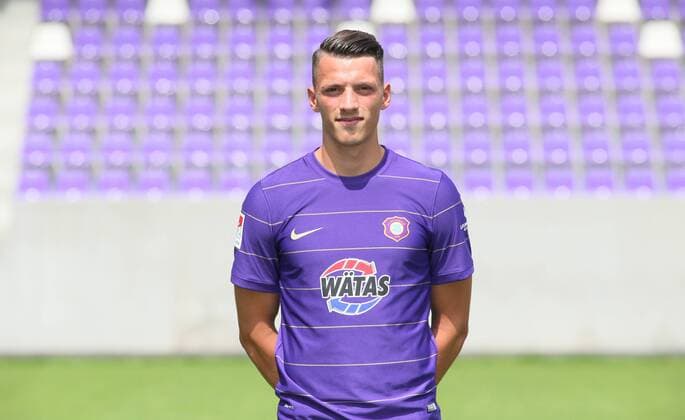 Fussball 2.Bundesliga Aue, 17.07.2017, Erzgebirgsstadion, Fussball, 2.Bundesliga, FC Erzgebirge Aue , GER, Porträttermin 2017 2018 , Im Bild: Nicolai Rapp. ,