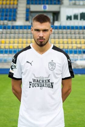 Porträt: Fußball, GER, 3.Liga, Porträttermin 2017 2018, FC Carl Zeiss Jena, Niclas Erlbeck Ernst Abbe Sportfeld