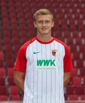 Georg Teigl, Fußball, GER, 1. BL, Porträttermin 2017 2018, FC Augsburg,
