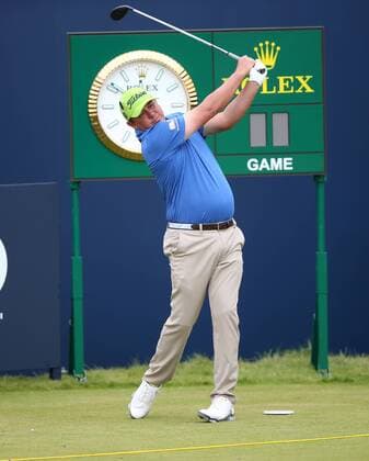 July 19th 2017, Royal Birkdale Golf Club, Southport, England; The 146th Open Golf Championship, Final Practice Day; Jason Dufner (USA) drives from the first tee xDavidxBlunsdenx  ActionPlus11903729