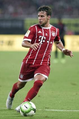 SHANGHAI, CHINA - JULY 19: Juan Bernat 14 of Bayern Muenchen drives the ball during 2017 International Champions Cup China between FC Bayern Munich and Arsenal FC at Shanghai Stadium on July 19, 2017 in Shanghai, China.  Copyright: xVCGx CFP111120417719 