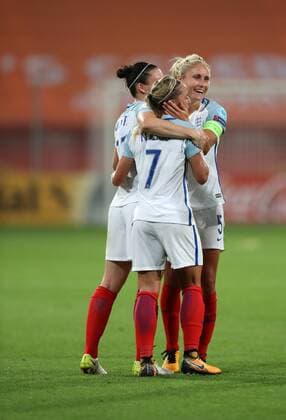 Football - 2017 UEFA Women™s European Euro Championship - Group D: England vs. Scotland Jordan Nobbs of England celebrates scoring at Stadion Gagenwaard, Utrecht. COLORSPORT LYNNE CAMERON 
