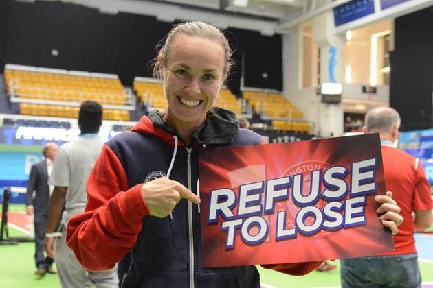 July 19, 2017 - Washington D.C, USA - MARTINA HINGIS of Switzerland poses for a photo after the Washington Kastles match vs. the Orange County Breakers in World Team Tennis. Tennis 2017: World Team Tennis - ZUMAl132 20170719_zap_l132_015 Copyright: xChristopherxLevyx