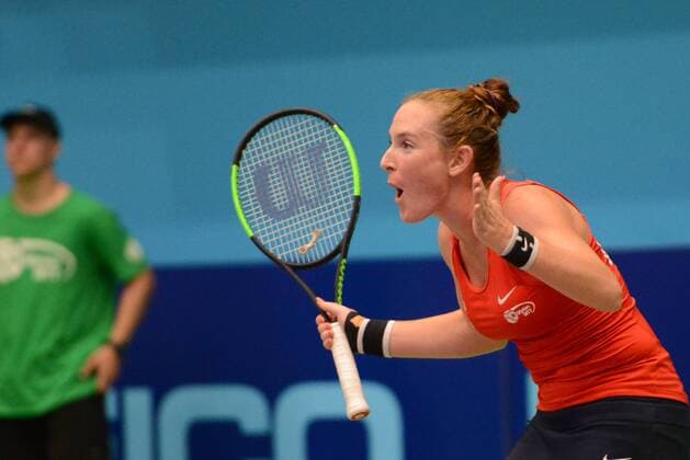 July 19, 2017 - Washington D.C, USA - MADISON BRENGLE in a Washington Kastles match vs. the Orange County Breakers in World Team Tennis. Tennis 2017: World Team Tennis - ZUMAl132 20170719_zap_l132_018 Copyright: xChristopherxLevyx