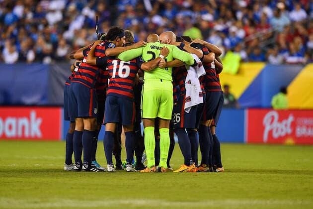 July 19, 2017 - Philadelphia, PA, USA - Philadelphia, PA - Wednesday July 19, 2017: USMNT starting eleven during a 2017 Gold Cup match between the men s national teams of the United States (USA) and El Salvador (SLV) at Lincoln Financial Field. USMNT starting eleven - ZUMAt139 20170719_zaa_t139_052 Copyright: xBradxSmithx