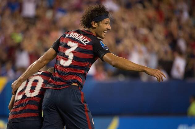July 19, 2017 - Philadelphia, Pennsylvania, U.S - United States of America defender OMAR GONZALEZ (3) and United States of America midfielder PAUL ARRIOLA (20) celebrate the first goal of the match during CONCACAF Gold Cup 2017 quarterfinal action at Lincoln Financial Field in Philadelphia, PA. USA defeats El Salvador 2 to 0. Soccer 2017 - USA defeats EL SALVADOR 2 to 0 - ZUMAs192 20170719_zap_s192_025 Copyright: xMarkxSmithx