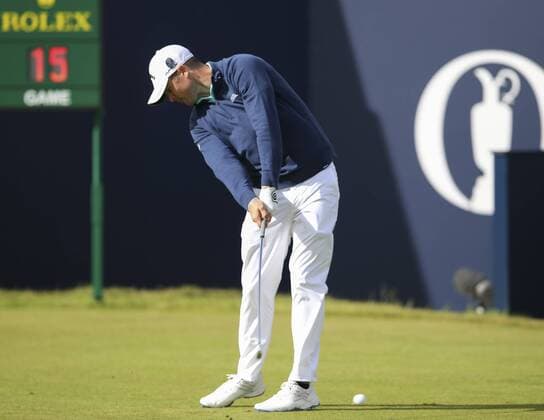 20th July 2017, Royal Birkdale Golf Club, Southport, England; The 146th Open Golf Championship ; First round ; Wesley Bryan (USA) striking his tee shot on the first hole xDavidxBlunsdenx  ActionPlus11903877