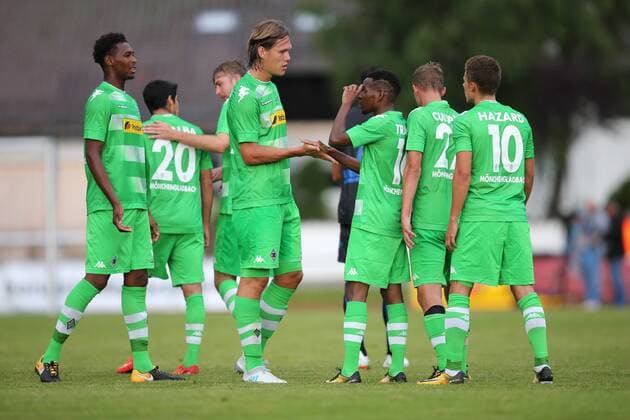 Mannschaft bejubeln den Treffer waehrend des Testspiels der Borussia Moenchengladbach gegen OGC Nizza am 20.07.2017 in Rottach-Egern. Rottach-Egern Copyright: xEngelbrecht Eibner-Pressefotox EP_MET