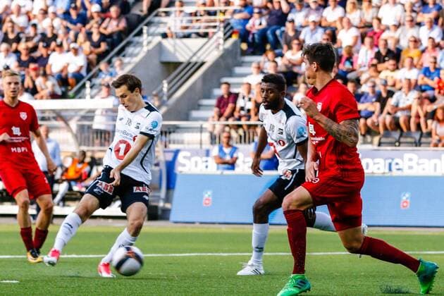 Fotball , 20. juli 2017 , UEFA Europe League Odd - FC Vaduz Stefan Mladenovic, Odd Foto: Christoffer Hansen , Digitalsport 